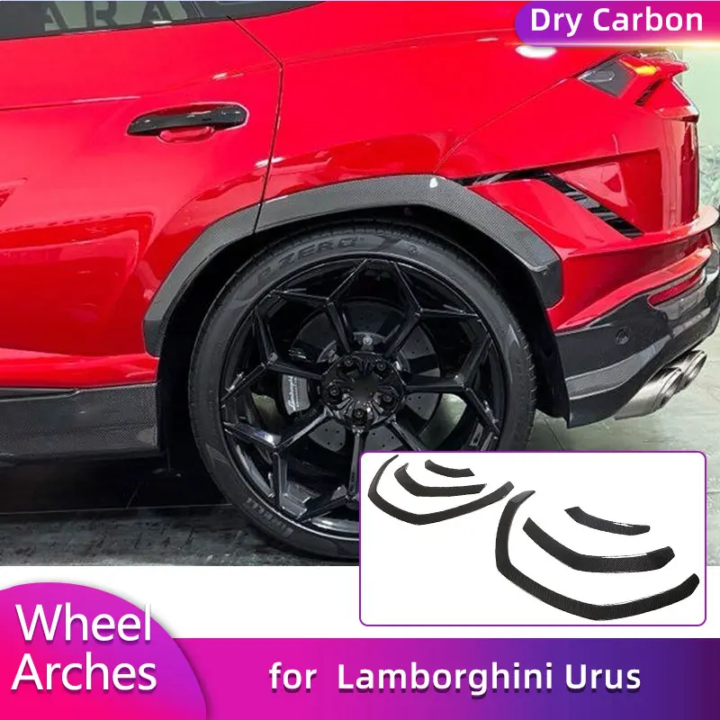 Prepreg Dry Carbon Wheel Arches Eyebrows Mudguards for Lamborghini Urus 2018-2023 Car Fender Flares Arches Wheel Eyelid Body Kit