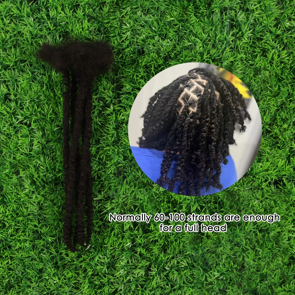 Orientfashion Groothandel Handgemaakte Gehaakte Afro Kinky Haar Zacht Geweven Dreadlocks Extensions Natuurlijke Zwart Krullend End Locs