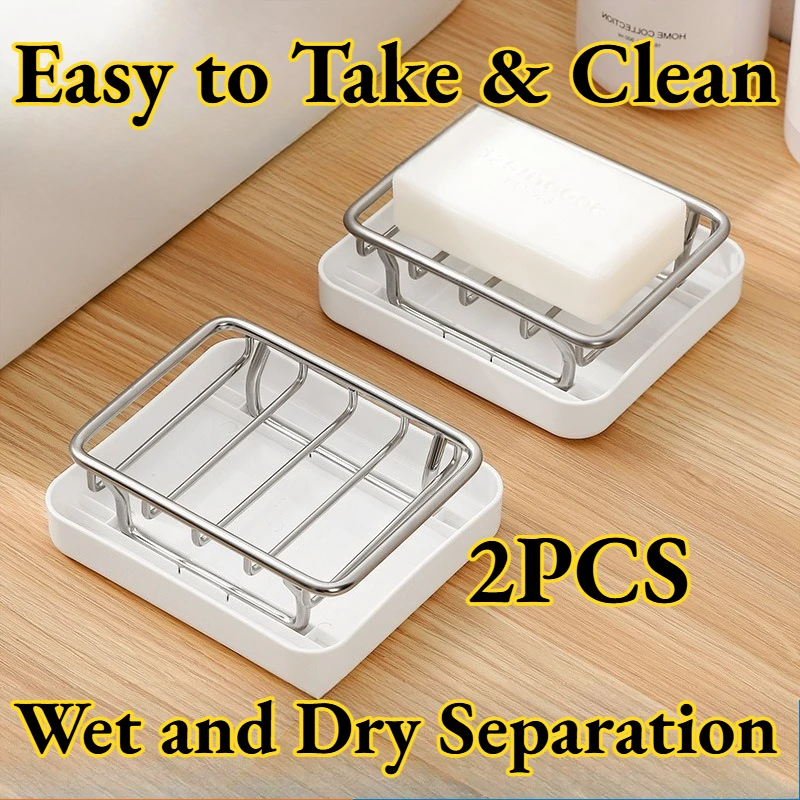 

Мыльница для дома и общежития, для ванной комнаты, из нержавеющей стали, с двойным сливом, простая в уходе, прочная, современная