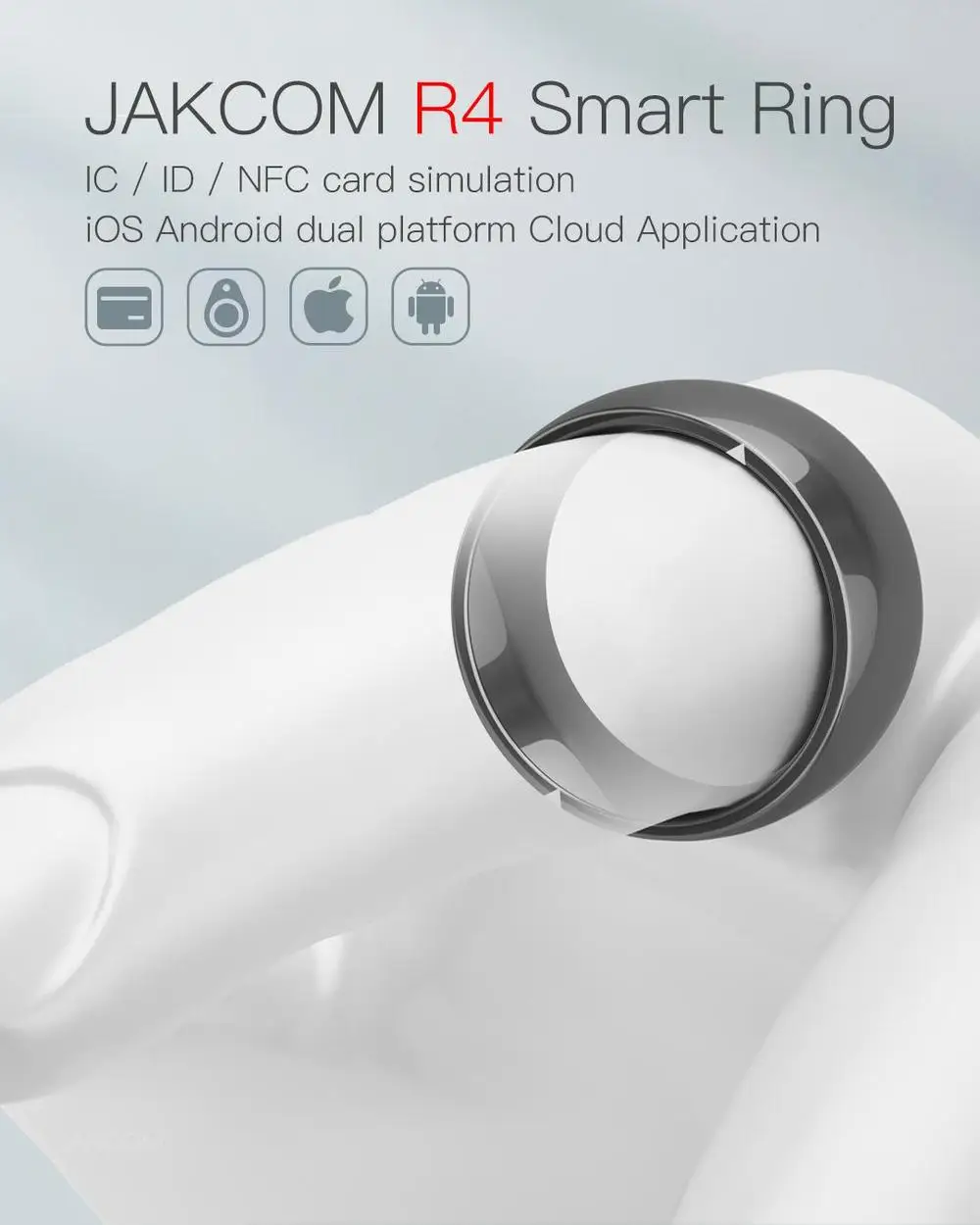 NEW Jakcom R4 waterproof high speed NFC ID IC Card Input Smart Ring Electronics support  ios android wp phone small magic ring