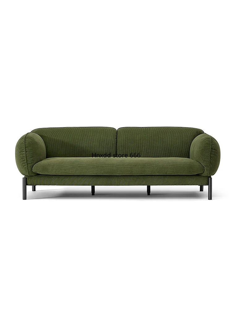 Fabric Duoer sofa simple living room modern small apartment dark green