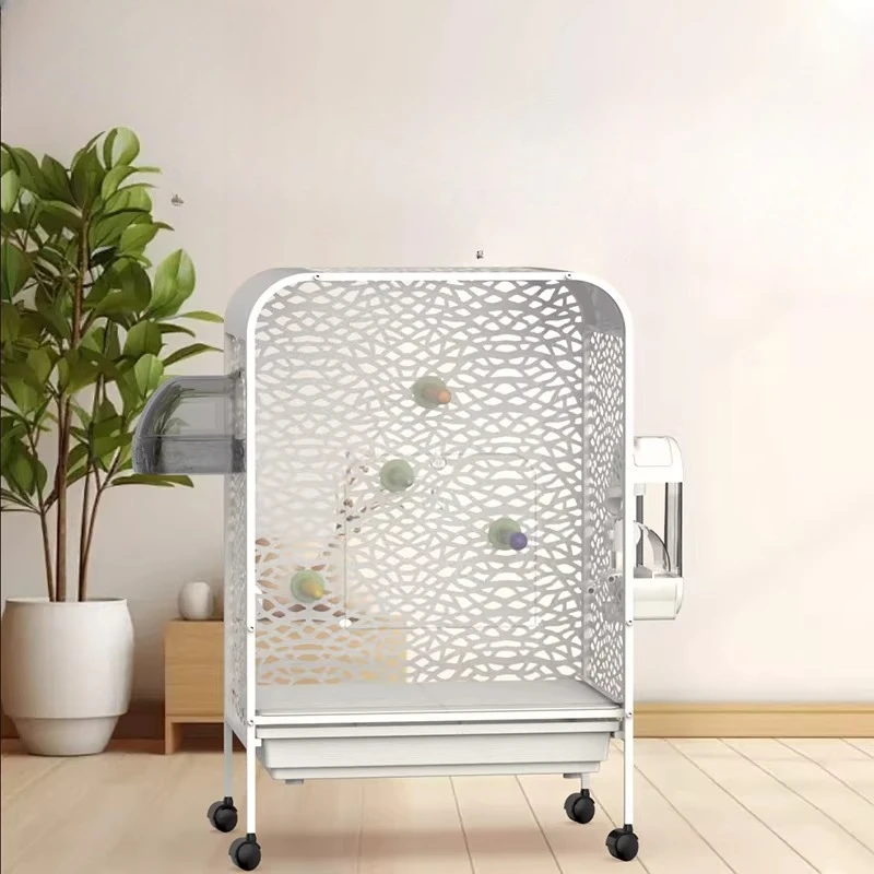 

Stainless Toys Bird Cages Goldfinch Glass Parrot House Bird Cages Birds Cockatiel Accessories Jaula Para Canarios Bird Supplies