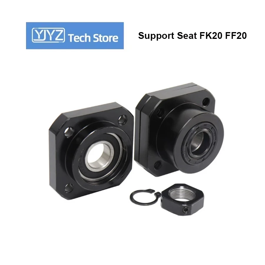 Ball Screw Support Seat FK20 FF20 Use For SFU2504 SFU2505 SFU2510  CNC Part FKFF20 Series Bracket Fixes The Bearing Housing