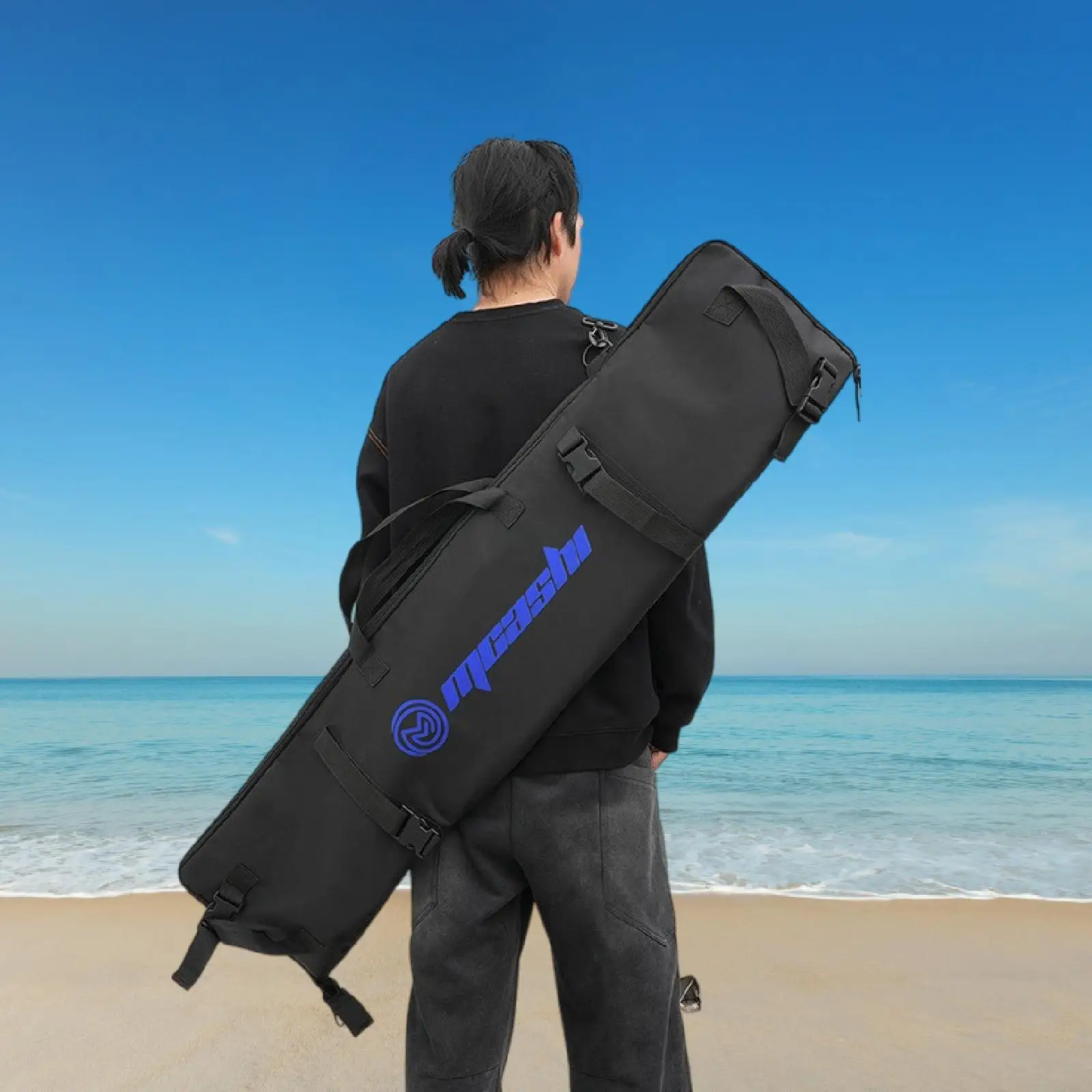 

Long Fins Bag Pouch with Shoulder Strap Carry Zipper Equipment Gear Dive Bag for Snorkel Swim Snorkeling Water Sports Surfing
