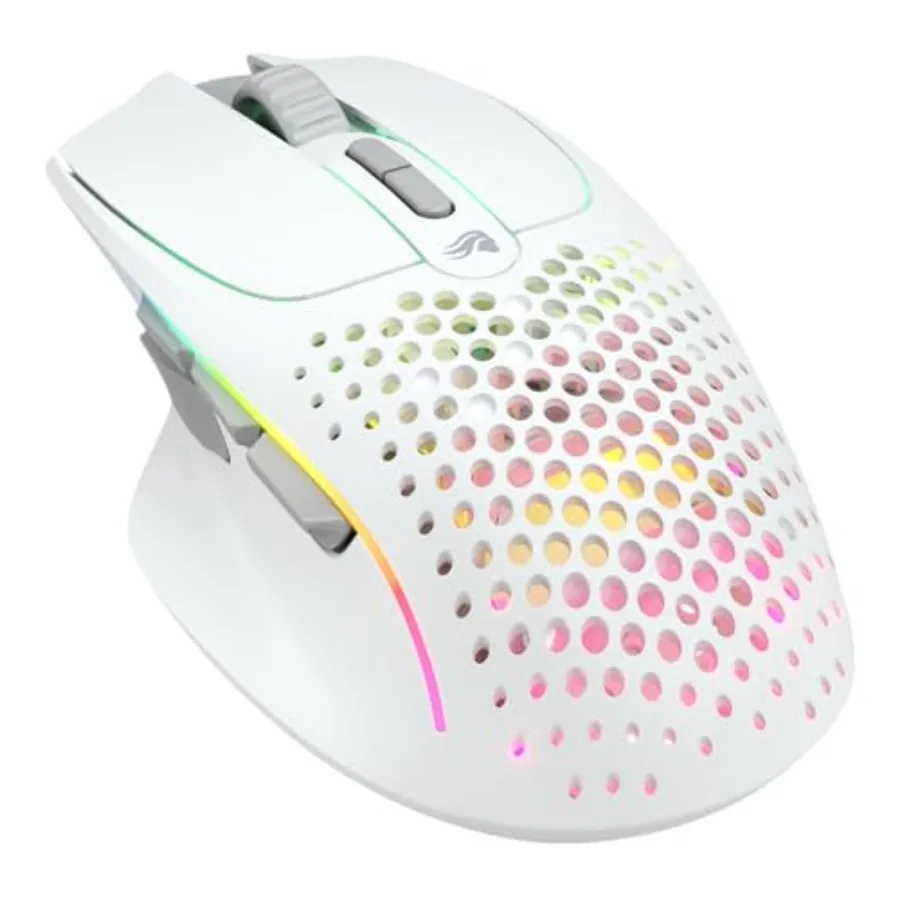 

Wireless Gaming Mouse 2.4Ghz Bluetooth Hybrid 75g Superlight 9 Buttons RGB PTFE Feet MMO MOBA FPS Long Battery Life Side Thumb
