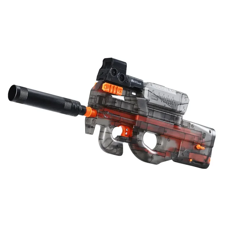 P90Pistola elettrica per gel Pistola esplosiva Pistola giocattolo completamente automatica Splash Ball adatta per attività all'aperto Gioco di squadra di tiro all'aperto