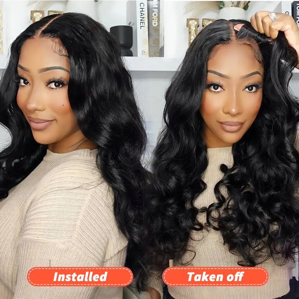 Body Wave 5X5 Hd Lace Closure Pruik Lijmloos Menselijk Haar Pruik Voor Vrouwen Hd Transparant Kant Front Pruik Pre Geplukt Pre Gesneden Pruik