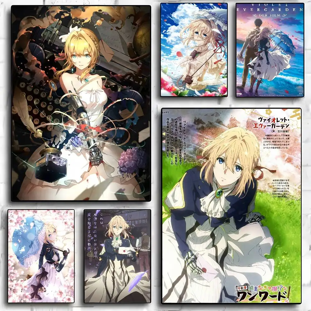Anime Violet E-evergarden Poster High Quality Print Home Decor Wall Art Mural Room Bar Decoration