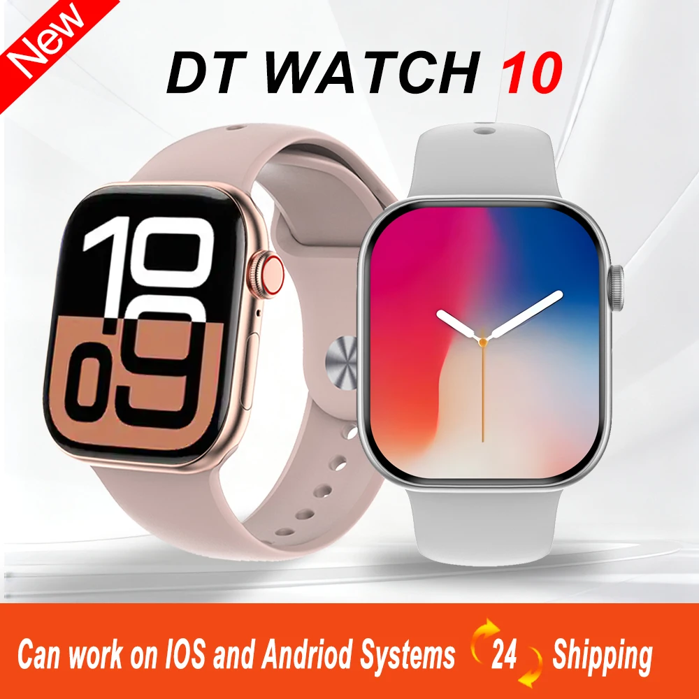 

2025 Новые оригинальные умные часы DT 10 женские 3D HD AMOLED 16 ГБ памяти MP4 Музыка Видео BT Вызов NFC Водонепроницаемые умные часы