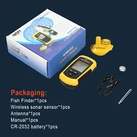 LUCKY FFCW1108-1 Wireless Fish Finder - 120m Range 40m Depth Portable Sonar with LCD Display for Ocean/Lake/River Fishing