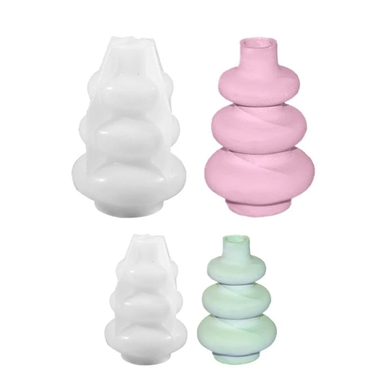 C71D 크리에이티브 둥근 꽃병 실리콘 곰팡이 꽃집 곰팡이 현대 제작 금형 실리콘 질감 꽃 판 곰팡이 화장