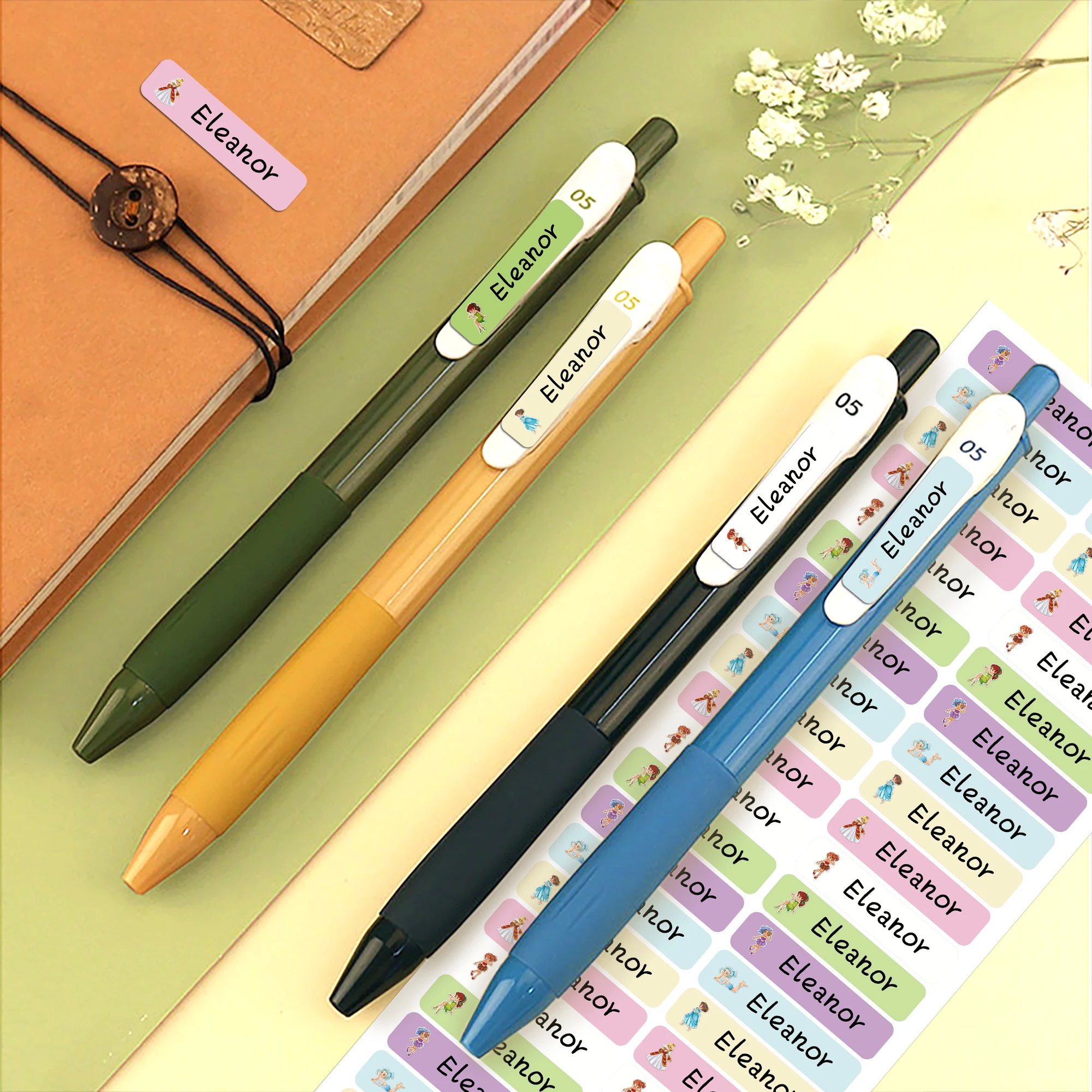 126/168pcs Personalized Name Stickers Customizable Tag Textbook Label Pencil Stickers For Uniforms, Sheets, Hats, Shoes, Backpac