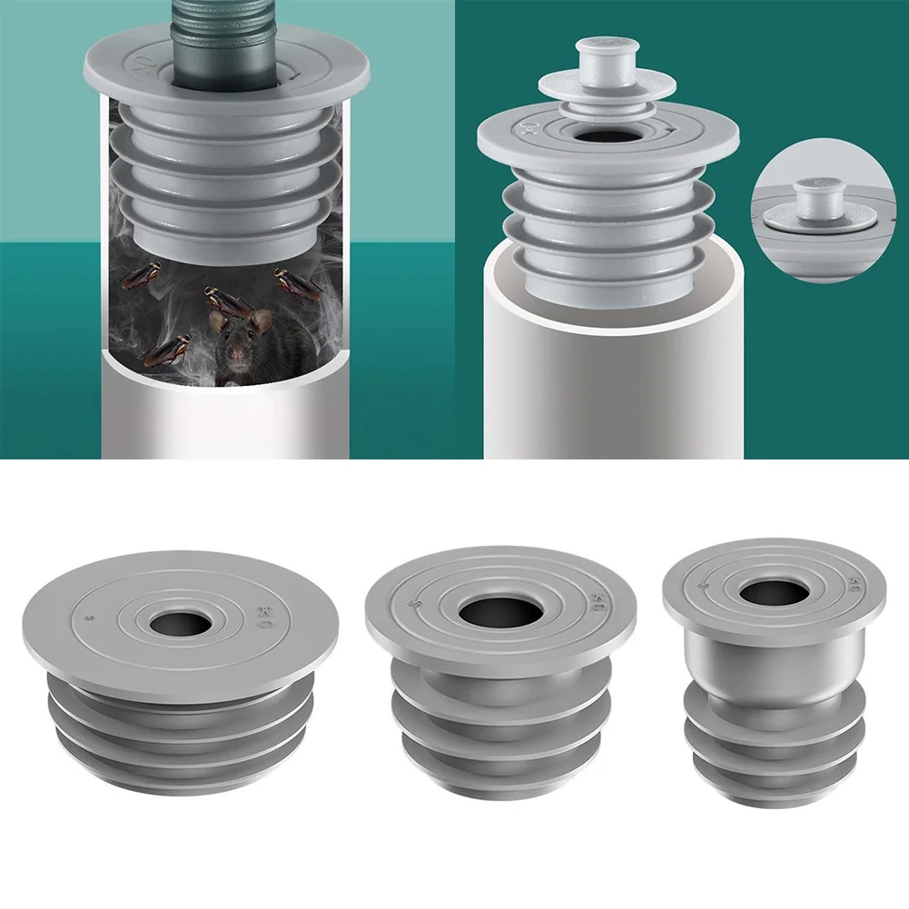 1PC Sewer Seal Ring Kitchen Pipe Deodorant Sealing Plug Floor Drain Seal Washing Machine Drain Pipe Silicone Cover For Bathroom image 2