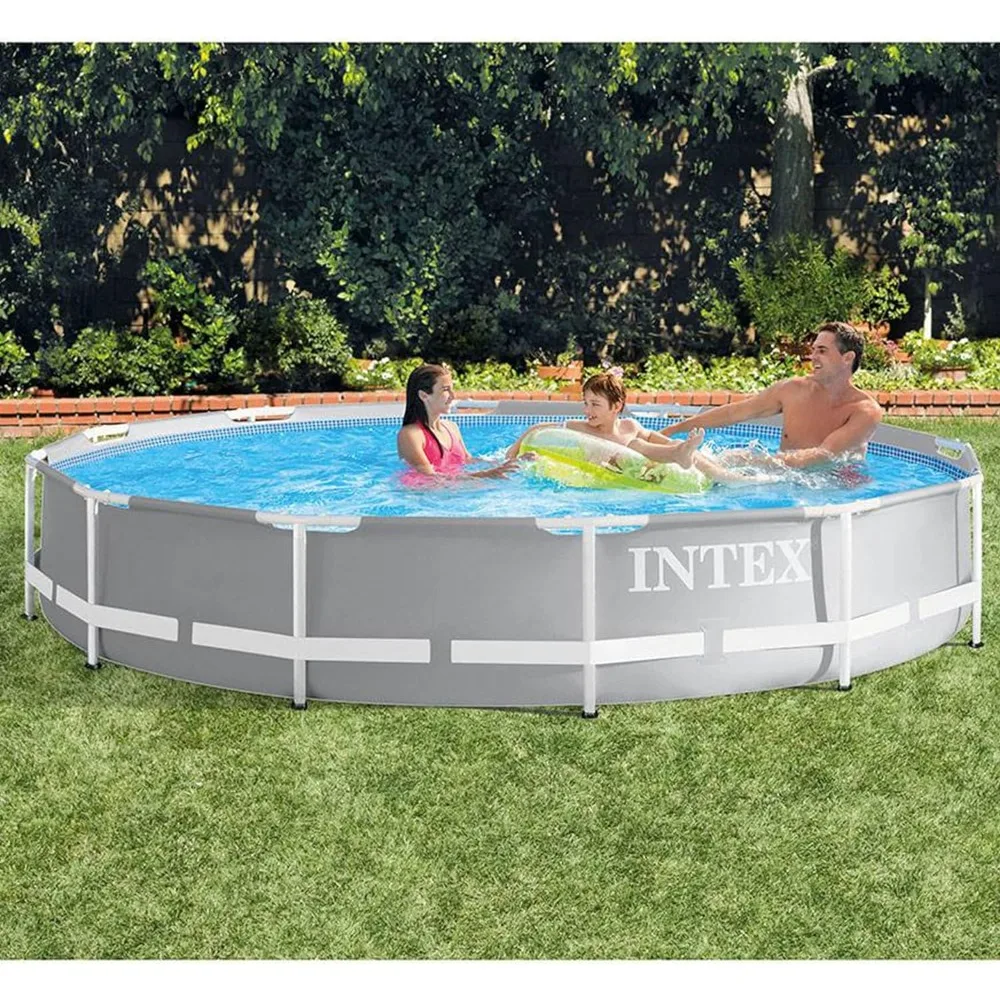 

12 Foot X 30 Inch Prism Frame 6 Person Outdoor Round Above Ground Swimming Pool with Easy Set-Up, (Filter Pump Not Included)