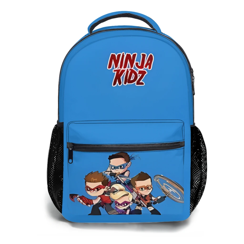 Ninja Kidz tas punggung anak-anak, ransel sekolah kartun Anime ringan bercetak untuk anak muda