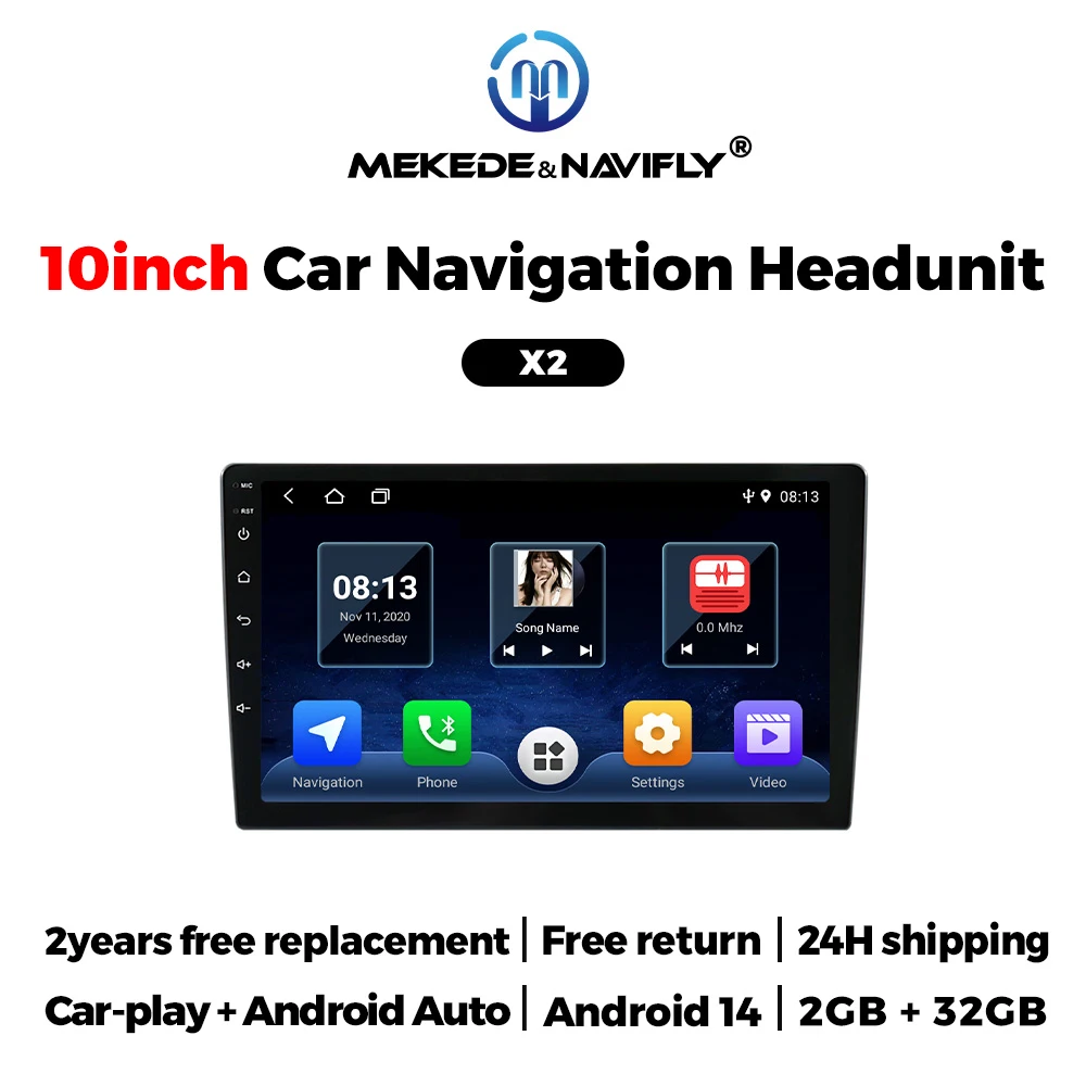 

9 10inch Android 14 OS IPS Car Radio for Universal or Nissan Kia Honda Toyota VW Wireless Car play Android auto Multimedia GPS