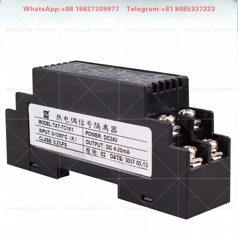 KSJ type thermocouple temperature transmitter to 4-20mA current voltage signal isolation module 0-10V rail type