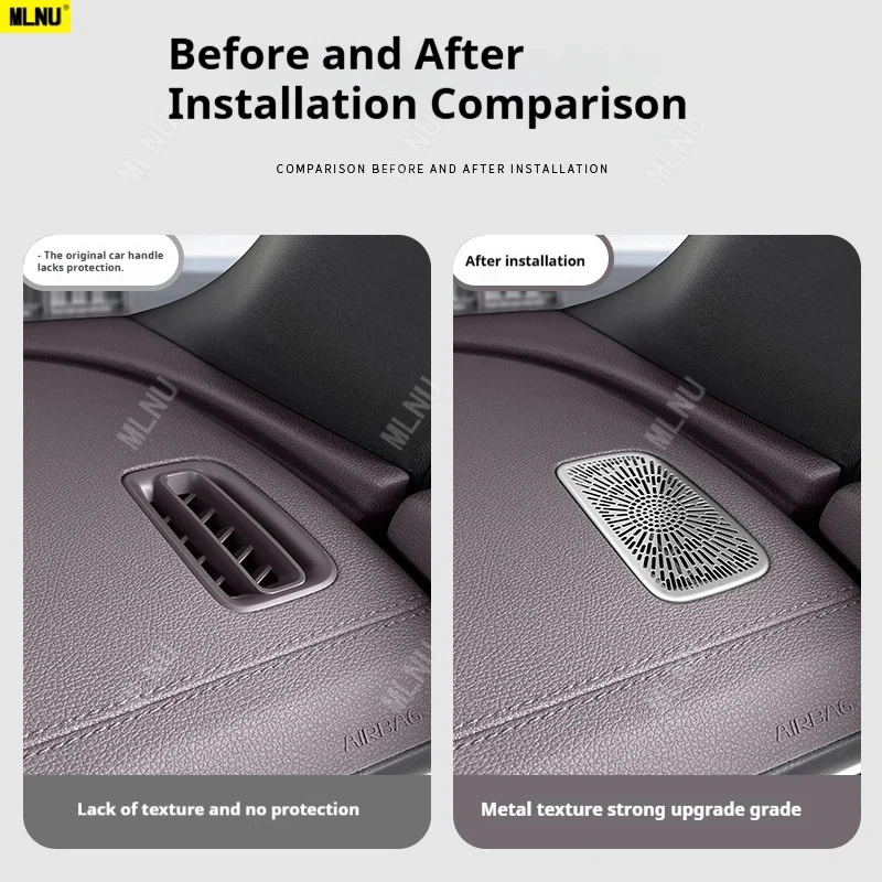 ملحقات BYD Song PLUS 2025 (Seal U dm i/Sealion 6) 2024/2023 غطاء غبار فتحة تهوية معدنية، تيتانيوم أسود، تصميم مجوف مقاوم #5