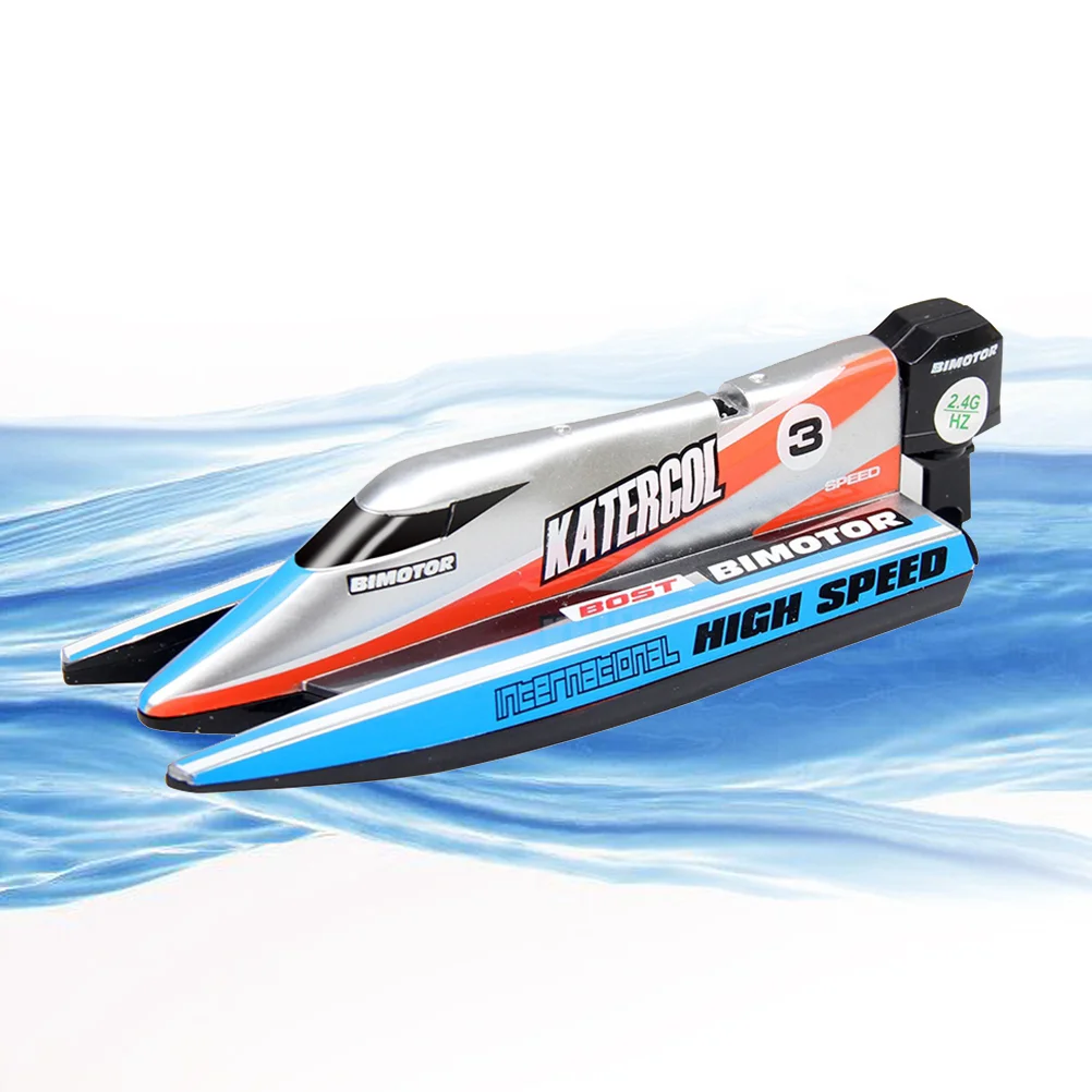 Mini Racing Boat Racing Electric Ship Fast High Boats Water Kids Children (Blue) rc boat rc ship