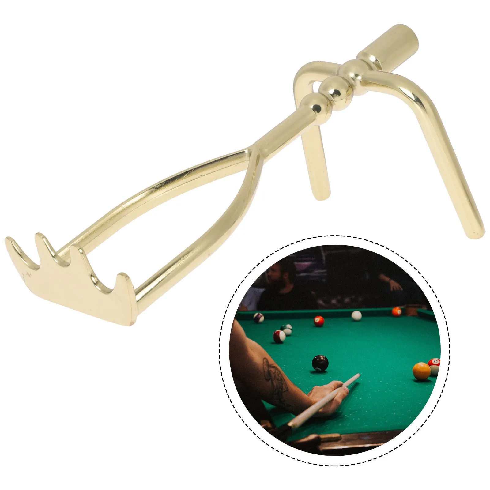 

Premium Sturdy Pool Cue Bridge Head Snooker Billiards Accessory Easy Install Portable Metal Bridge Rest Fits Most Cue Sticks