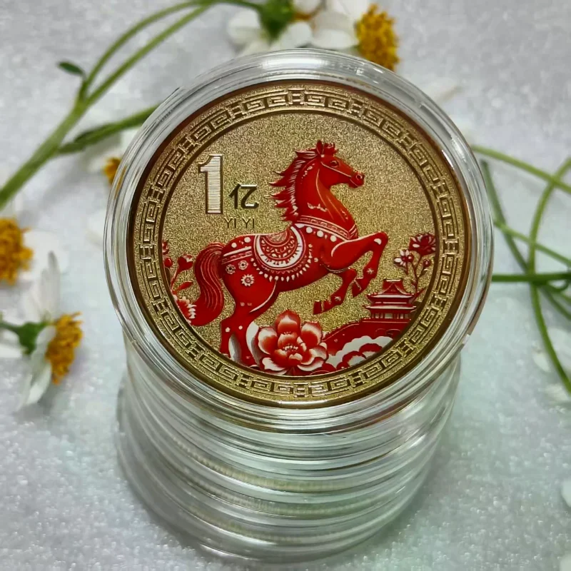 1/3/5 قطعة 2026 الحصان العام العملات الصينية محظوظ الحيوان الحصان التذكارية المعادن تذكارية جمع عملات السنة الجديدة هدية
