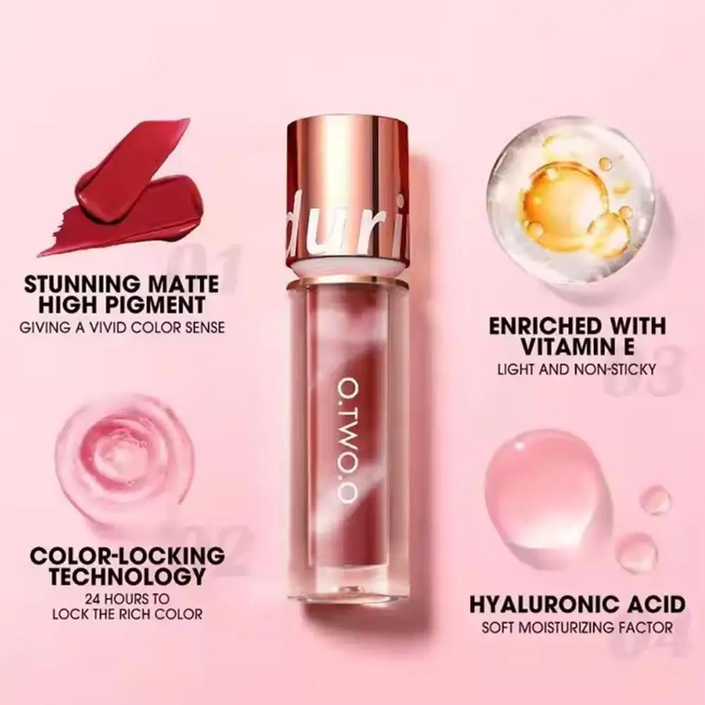 Rossetto a lunga durata Impermeabile Velluto Inchiostro Tinta per labbra Tazza antiaderente Idratante Lunga durata Lucido naturale Rossetto sexy Trucco