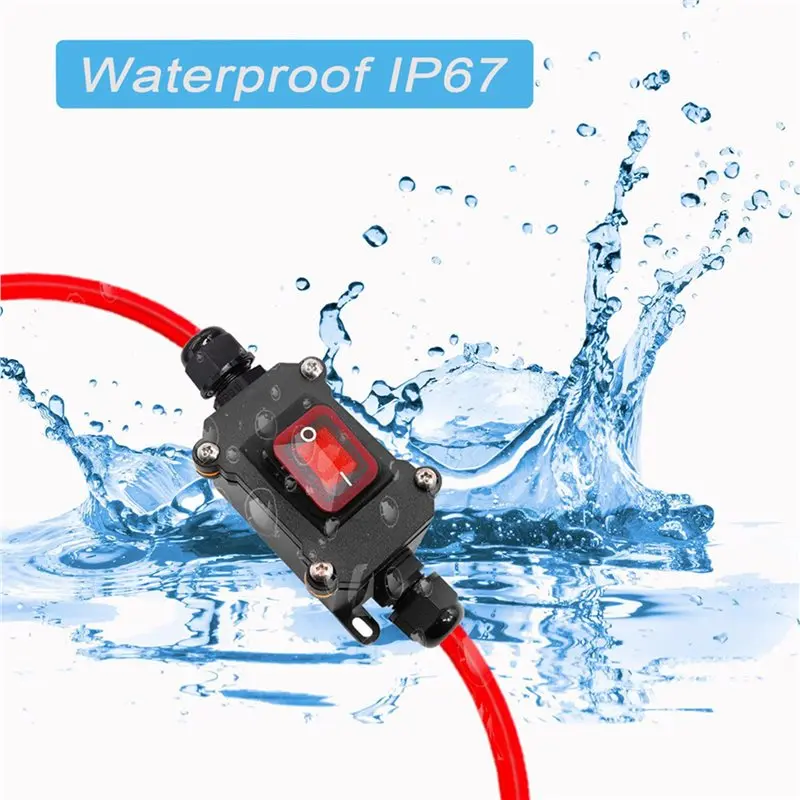 【RECOMENDAR】4X DC12V Inline Wire Switch DC12-24V DPST Dual Side Wiring Switch 25A IP67 Dengan Sakelar On/Off Quick Connect/Disconnect