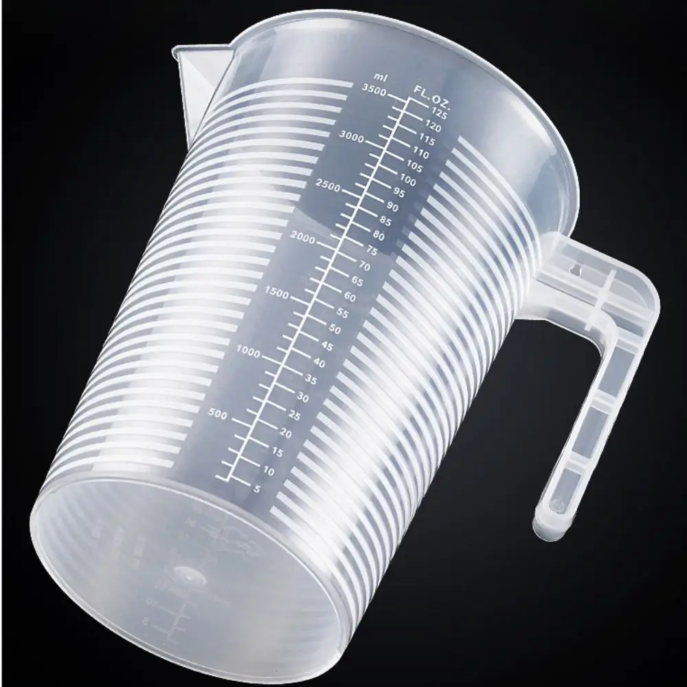 Plastic Graduated Measuring Cup Large Capacity Scale Transparent Mixing Cup Clear with Lid Laboratory Beaker Kitchen Baking