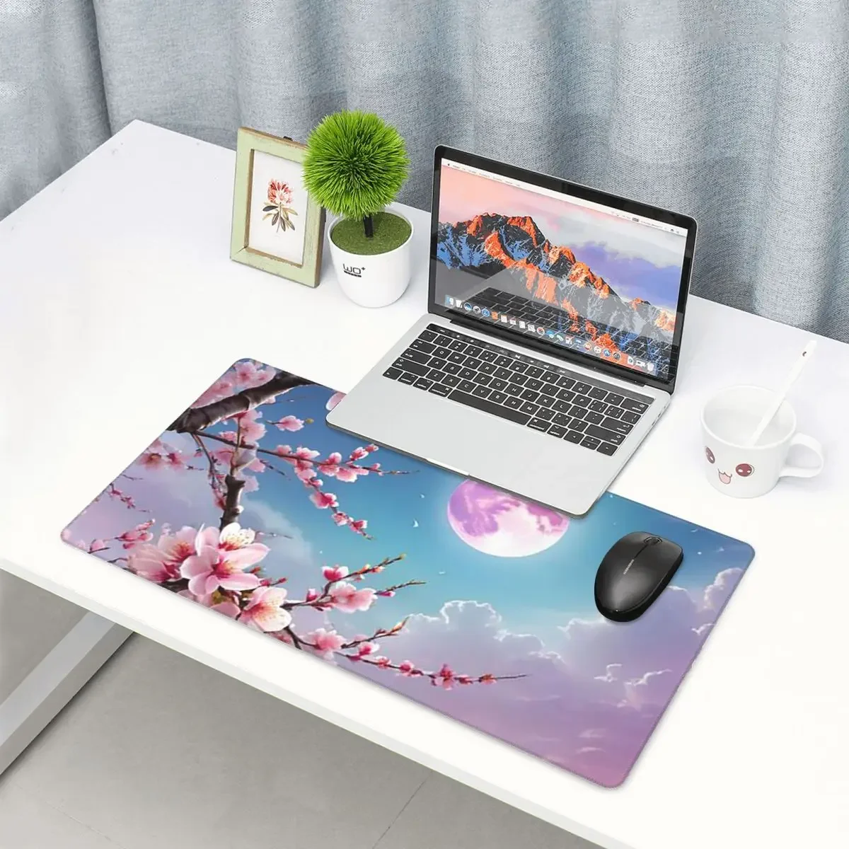 Large Mouse Pad Sakura Cherry Blossom Japanese Flowers Gamer PC Laptop Mats Keyboard Computer Gaming Office Accessories Desk Mat
