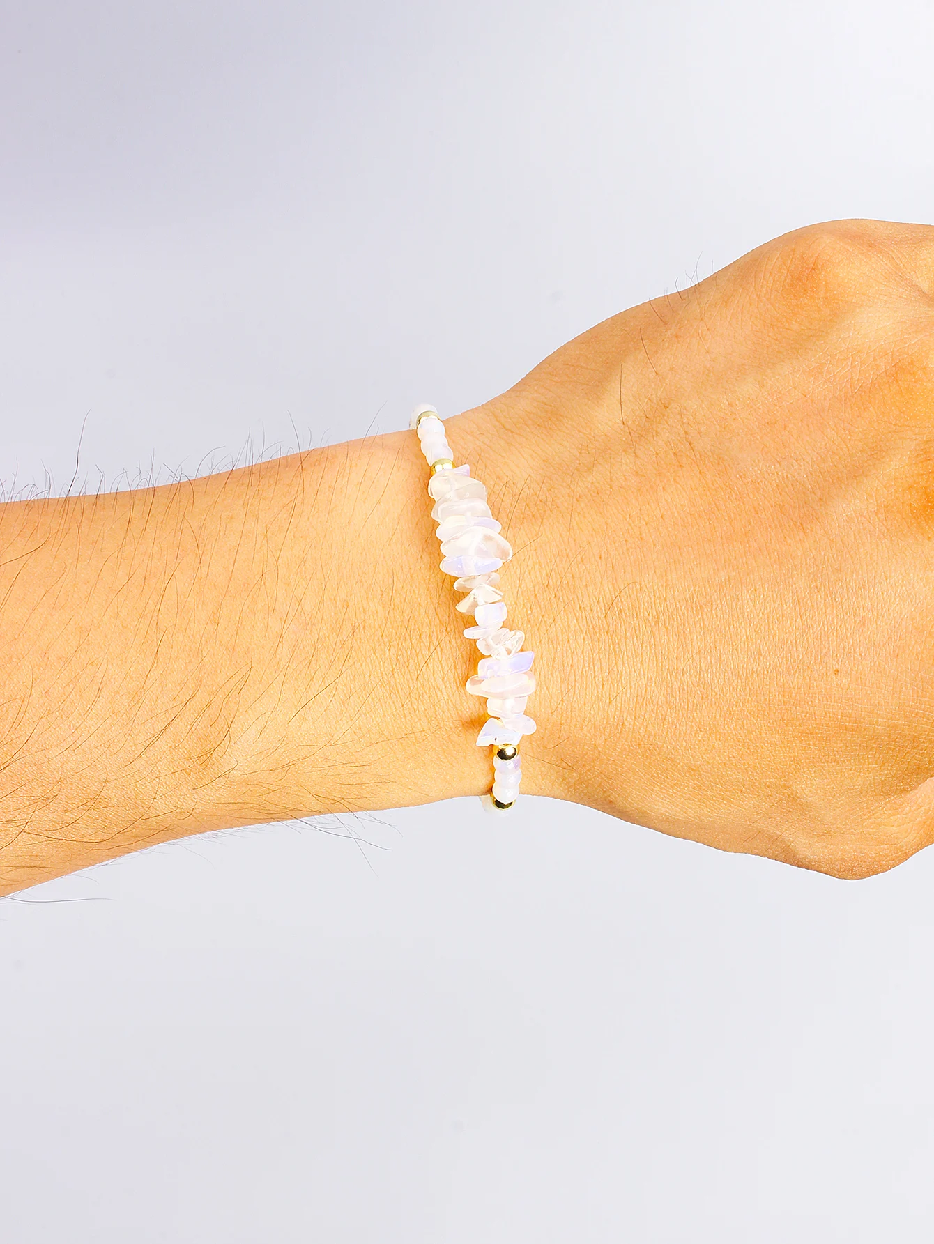 4mm Natural Opal Bracelet for Good Luck & Creativity Genuine Healing Gemstone Energy & Positive Vibes KC Hematite Energy Jewelry