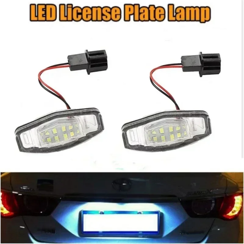 

2x Car Flashing Error Free LED Number License Plate Light Kit for Acura 2007-2013 MDX RL TL TSX ILX RDX License Plate Assembly