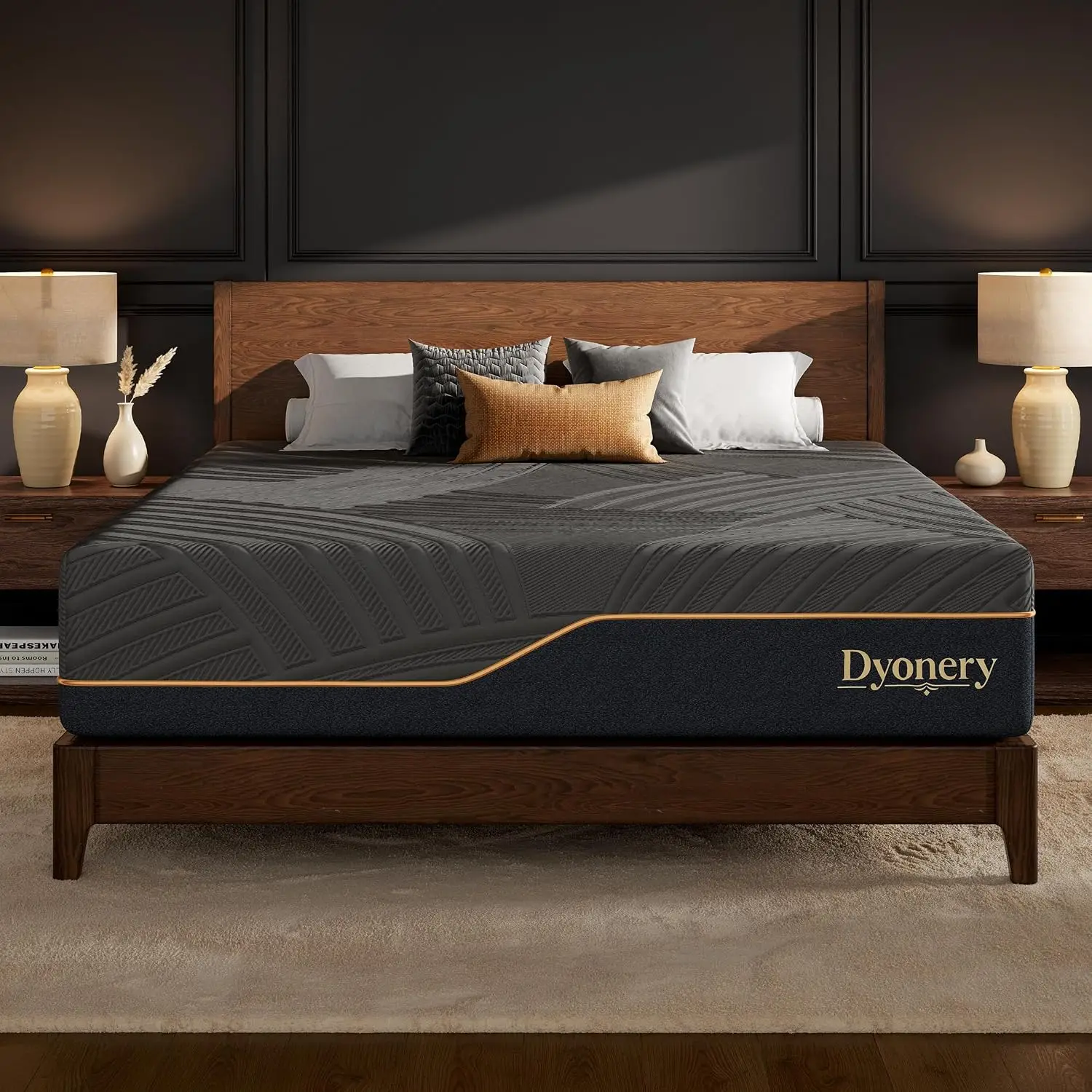 King Size Mattress 12 Inch Cooling Copper Gel Memory Foam, Firm | Back Pain Relief, Fiberglass Free, Balanced, Customized