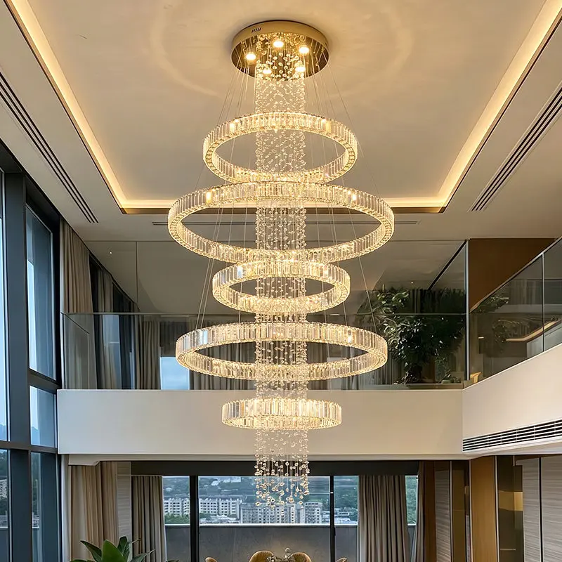 Modern home decor led lights pendant light lamps forstaircase Chandeliers for living room hanging light indoor lighting