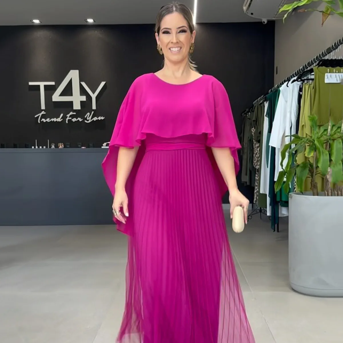 

2026 New Women's Plus Size Shawl-sleeve Dress, Comfortable Casual Flared Dress Robe Abaya Ramadan Dubai Luxury Islam Elegant