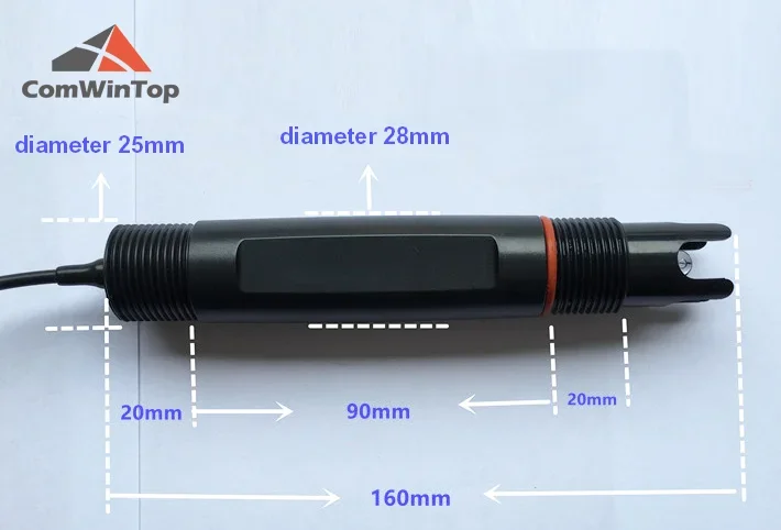 Capteur de détection de transmetteur d\'eau ORP, tension technique 0-5V 0-10V 4-20mA, sortie RS485, capteur ORP, électrode BNC