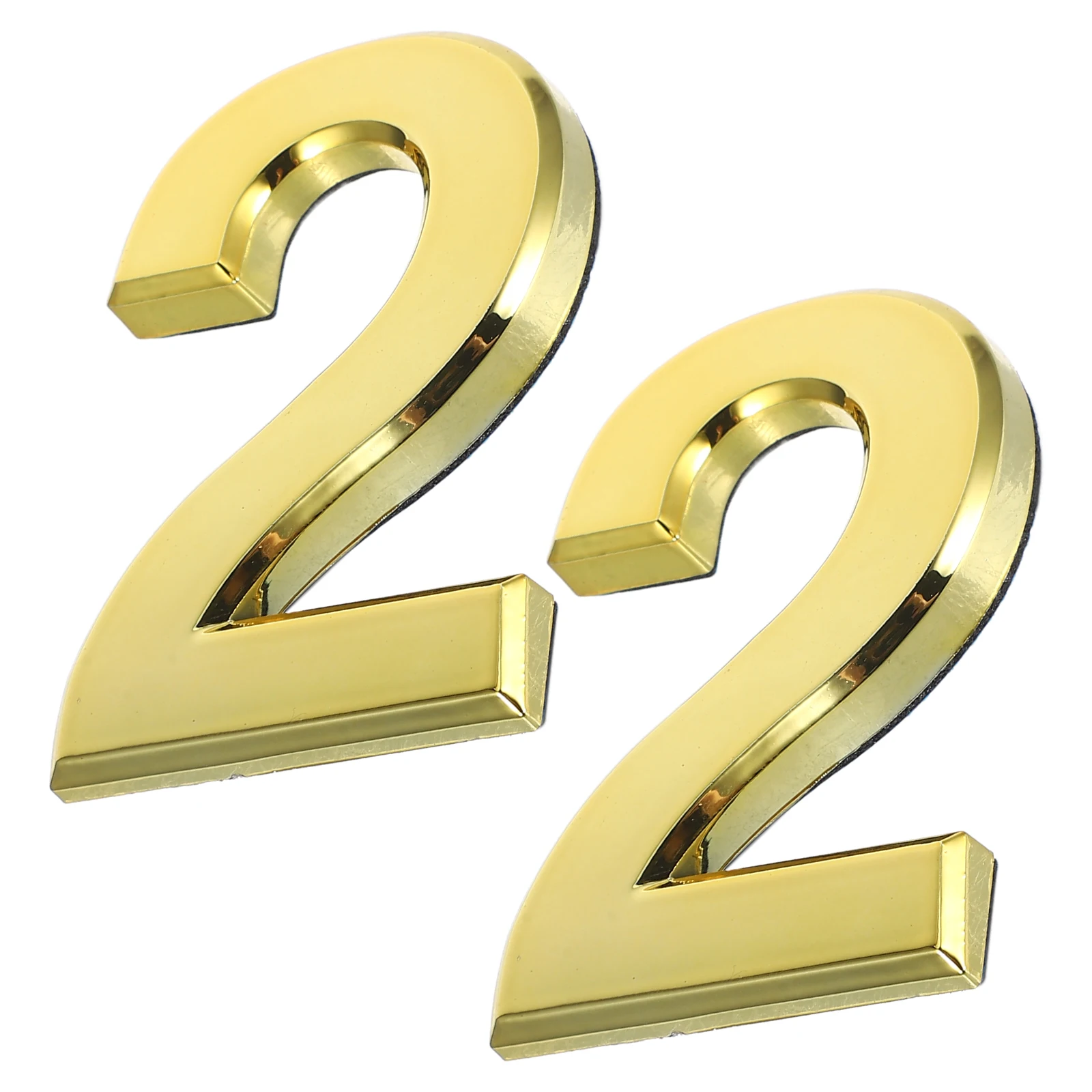 2 Pcs Mail Three-dimensional Door Number Abs Address Numbers for House Stickers