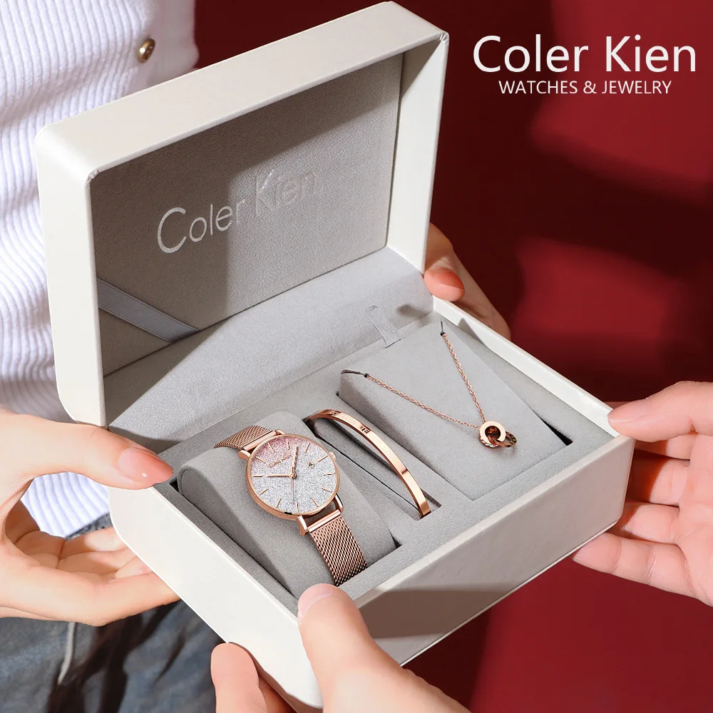 Luxury Ladies Watch Gift Set, Niche High-end Elegant Quartz Wristwatch for Women, Perfect Gift