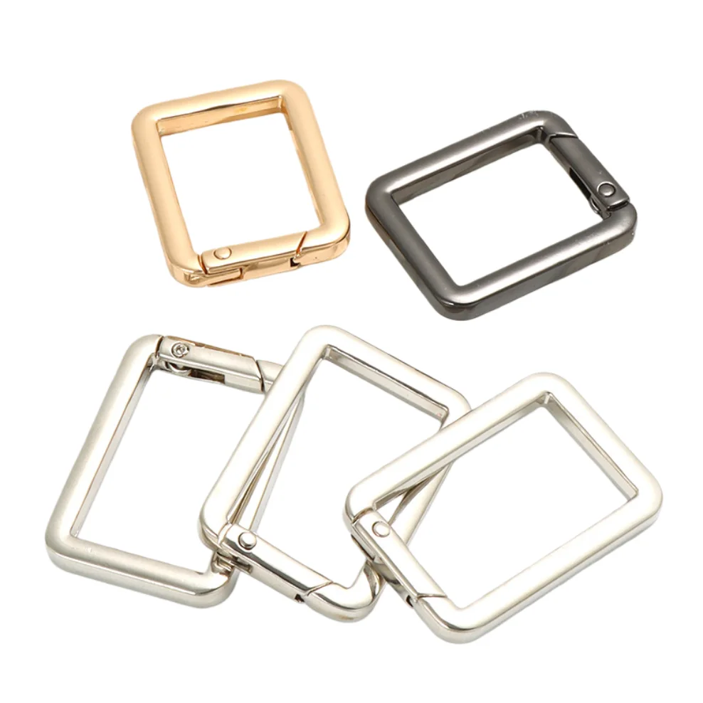 

1pcs Square Zinc Alloy Spring Ring Metal Buckle Hardware Accessories for Bags DIY Box Opening Clasp Jewelry Keychain Accessories
