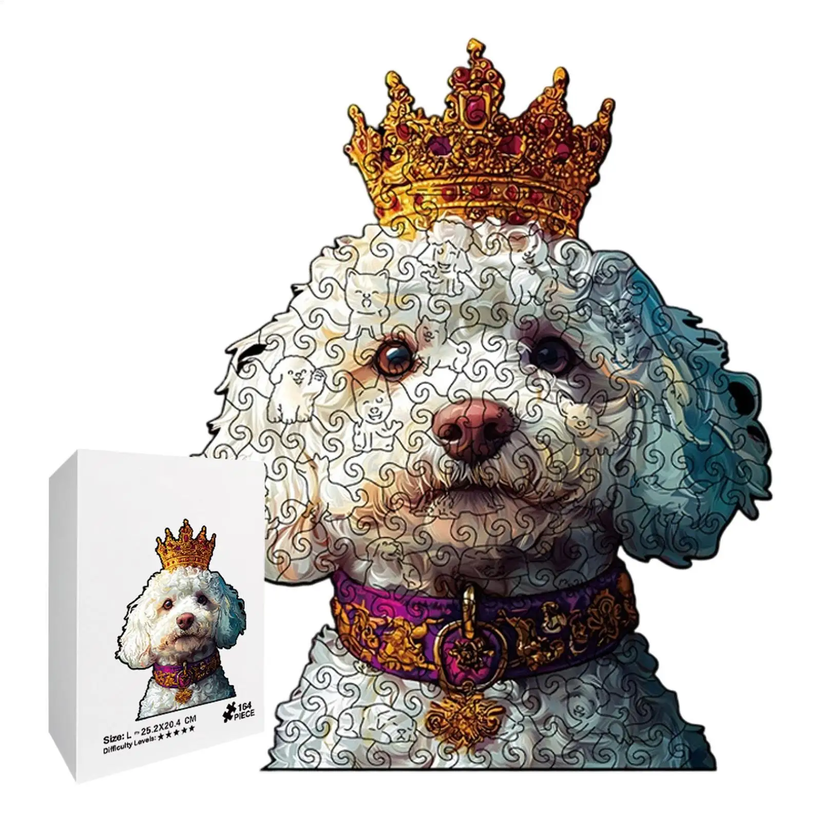 

Деревянные пазлы с изображением собак для взрослых, антистрессовые деревянные головоломки с животными для коллекционеров, женщин, мужчин, семей, любителей собак, на праздники