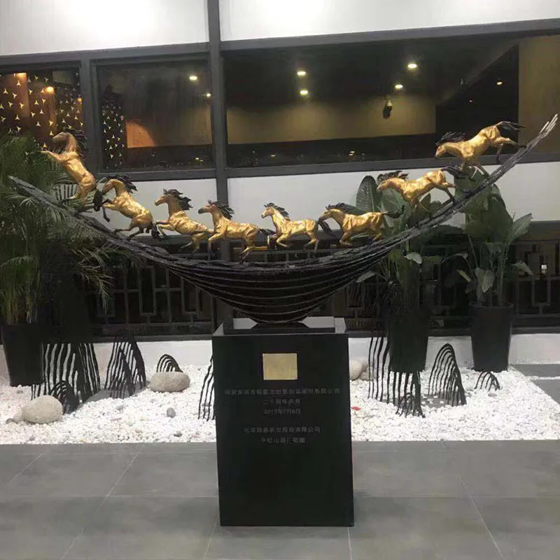 زخرفة باما البرونزية با يونيو Xiongfeng الحصان الفن مكتب فندق شركة افتتاح هدية