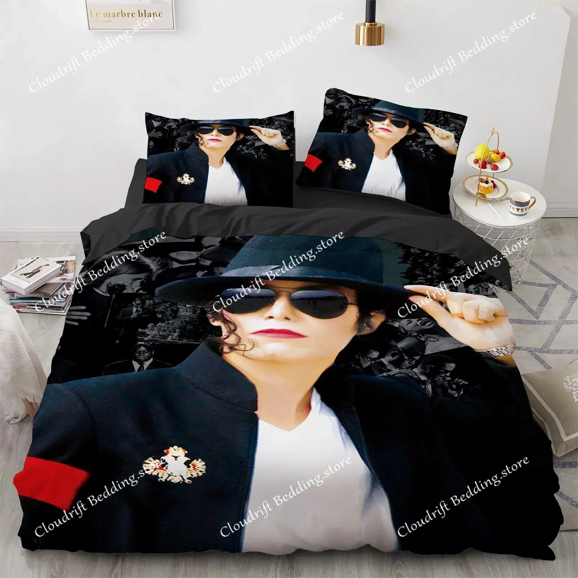 

3D Printed Michael Jackson Bedding Set Quilt Duvet Home Warm Textile Cover Bedclothes Set026