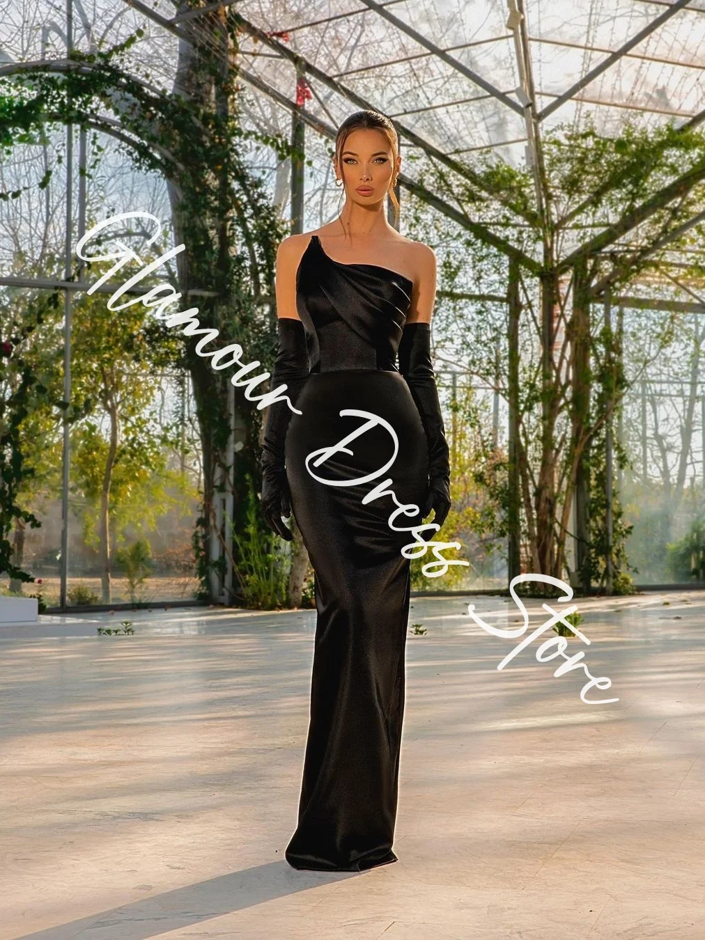 Robe de soirée en Satin, personnalisée, exquise, droite, manches détachables, sans bretelles, traîne de balayage, robe de soirée, Temperame