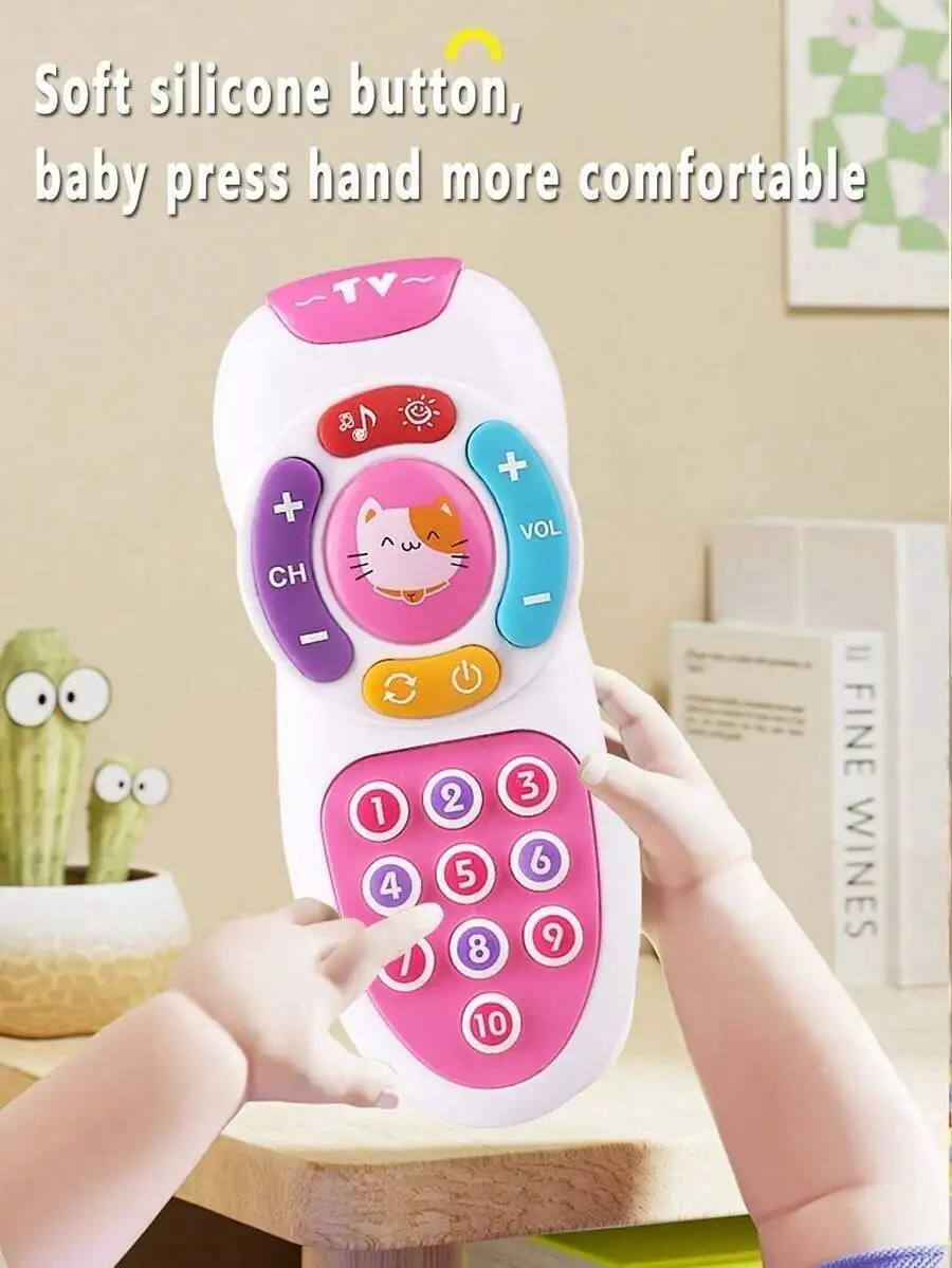 

Baby Learning Phone & Remote Control Toy, Musical Smartphone Toy for Toddlers, Perfect Birthday & Christmas Gift for Kids Girls