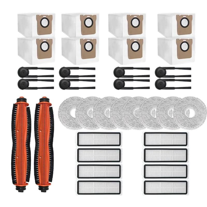 A74G-основная боковая щетка Hepa-фильтр, тканевый мешок для пыли для Xiaomi Mijia M40S OV31CN, запасные части, аксессуары