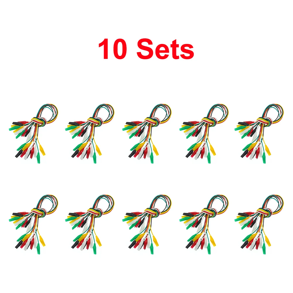 

10 комплектов / 100 шт. Электрические зажимы типа «крокодил» для DIY-проектов, двухсторонние зажимы-крокодилы, тестовые провода, соединительные провода-«крокодилы»