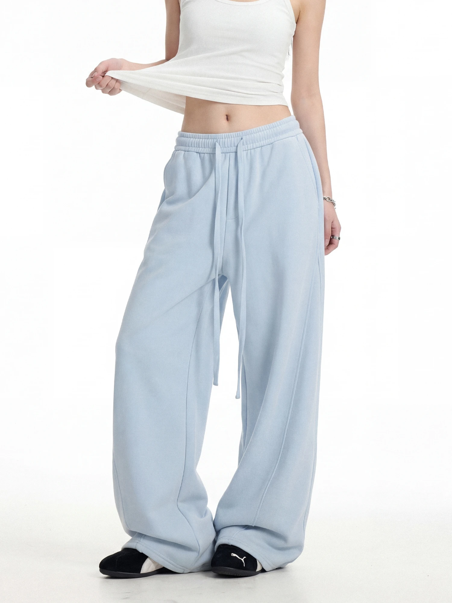 

American Blue Straight Leg Sport Sweatpants Women's New 2026 Loose Knife Pants Dopane Casual Trousers Long Pants