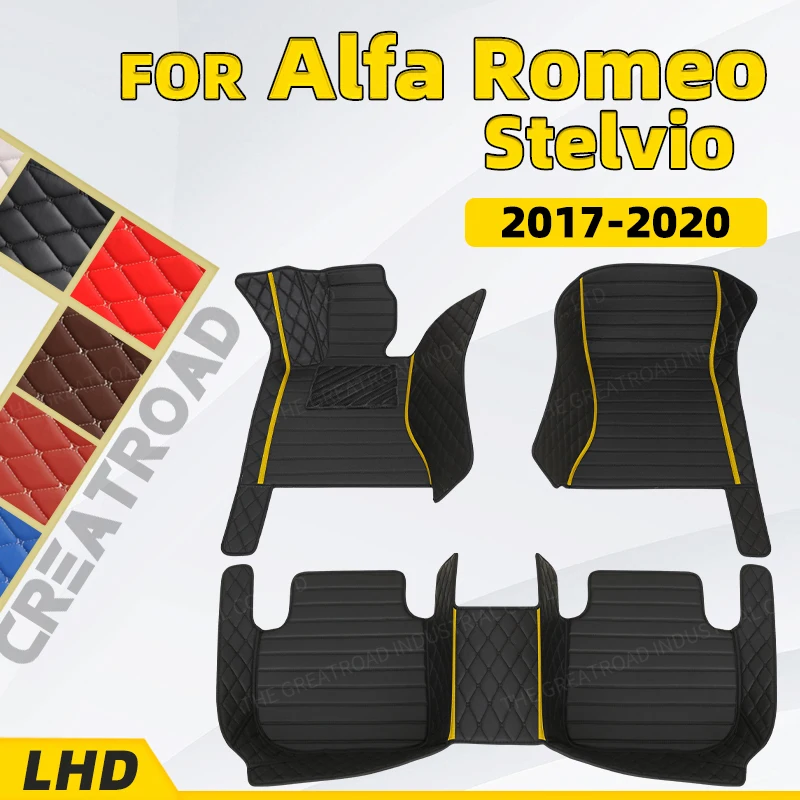 

Custom Car floor mats for Alfa Romeo Stelvio 2017 2018 2019 2020 auto foot Pads automobile carpet cover