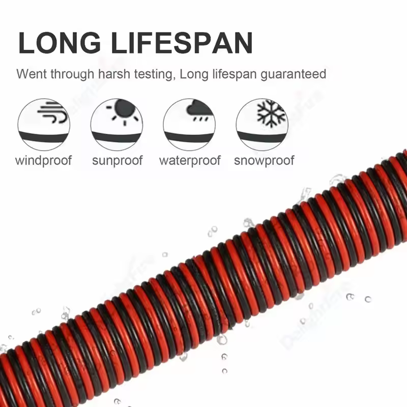 12V Red Black Hookup Wire 2 Pin Automotive Flat Cable LED Extension Wires For Doorbell LED Ribbon Lamp Tape Lighting Speakers - Image 5