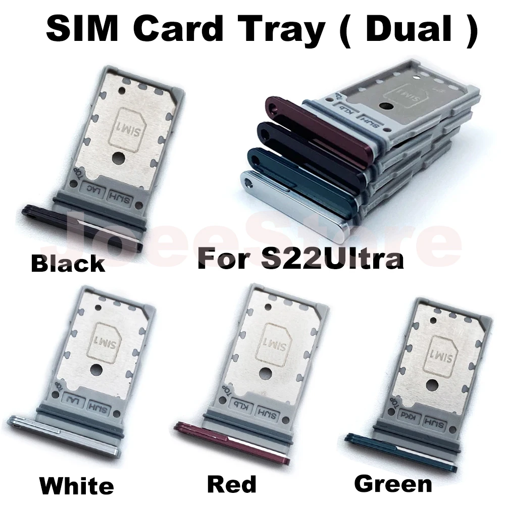 2pcs SIM Card Slot Tray For Samsung Galaxy S22 S22Plus S22Ultra Dual Sim Card Chip Drawer Holder Adapter Replacement Parts