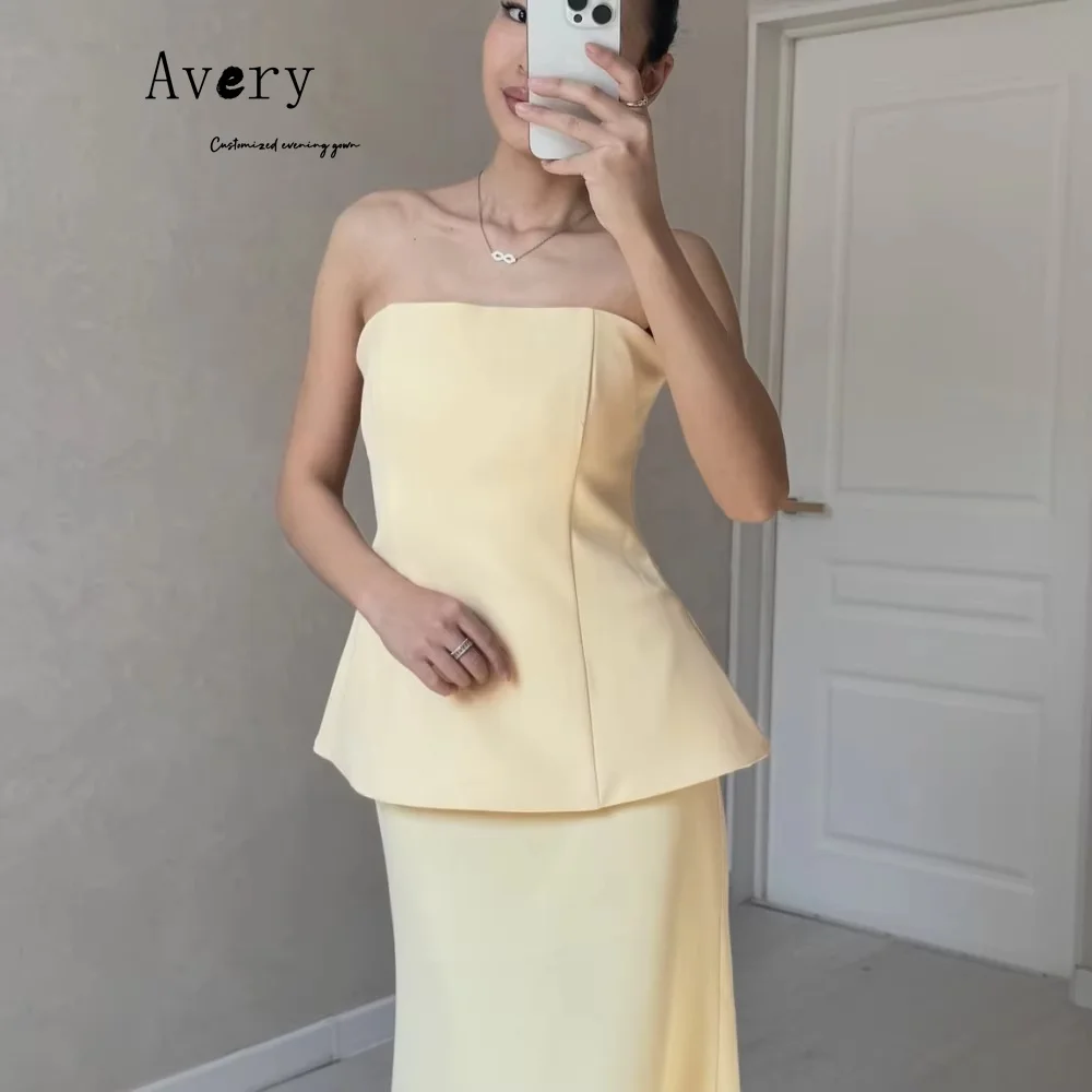 Avery personalizado Rosa cola de pez fuera del hombro sin mangas vestidos de fiesta elegantes de lujo para boda mujer vestidos de graduación 2025 noche